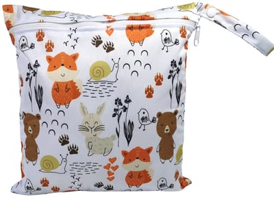 Strandtas met ritssluiting – Waterdichte strandtas – Luiertas – 28x30 cm –Beer dier K219