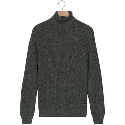 Baileys Trui Rollneck Mouliné Rib Structure Navy / male