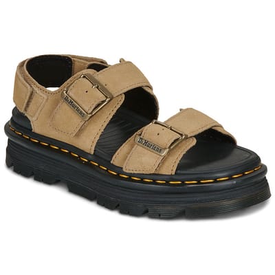 Sandalen met sleehak Dr. Martens ZebZag Sandal Savannah Tan EH Suede