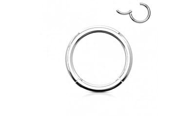Titanium piercing ring high quality 0.8x7 mm - zilver - LMPiercings