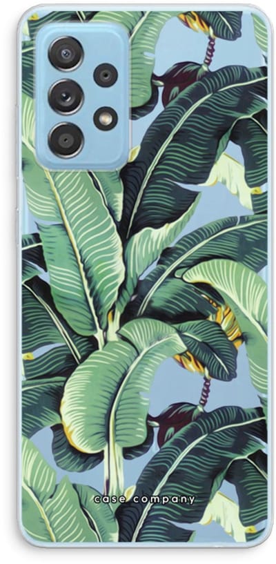 Case Company® - Hoesje geschikt voor Samsung Galaxy A73 hoesje - Bananenbladeren - Soft Cover Telefoonhoesje - Bescherming aan alle Kanten en Schermrand
