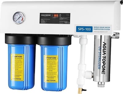 VHI-SPS103 professioneel  Easy-Install waterzuiveringssysteem geschikt voor leidingwater. Drinken, douchen en koken met puur gefilterd drinkwater, gezuiverd van alle verontreinigingen, bacteriën en (corona) virussen.