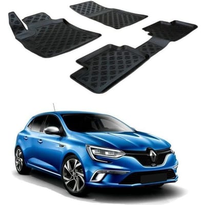 3D Vloermatten - SCOUTT - Renault Megane 4 - Premium Rubber - Waterbestendig - Op maat zwart