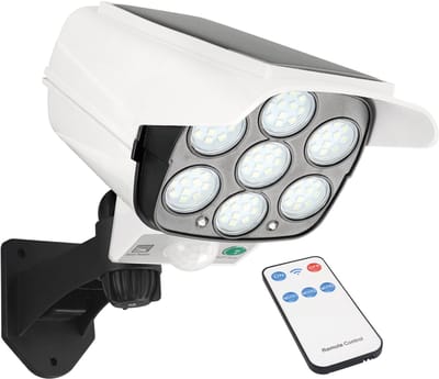 SONO - LED-lamp op zonne-energie, 5W - IP44 - Helder wit - dummycamera, bewegingssensor - Wit