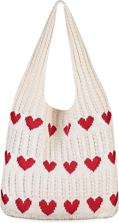 Dailygoods - Aucuu Strandtas voor dames, gehaakte mesh strandtas, gebreide schoudertas, haaktas voor de zomer, strandtassen voor vrouwen, grote schoudertas voor vakantie, reizen, strand, zomer