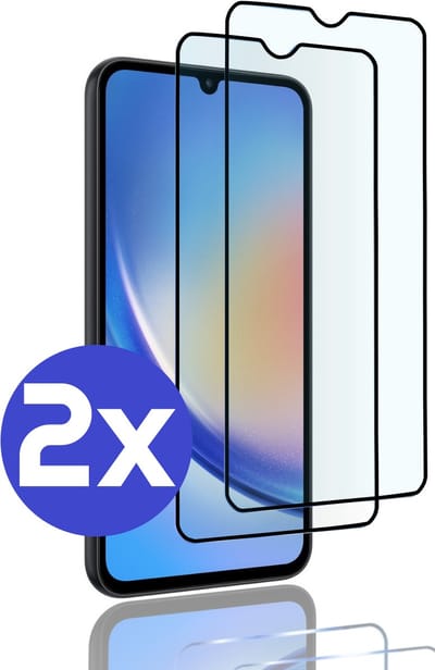 ArmorDrop Full Guard Screenprotector Geschikt Voor Samsung A34 - Gehard Glas - 2 Stuks