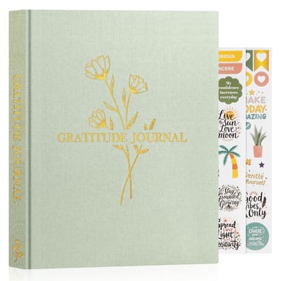 Dailygoods- Dankbaarheidsdagboek 5 Minuten - Reflectie Boek - Positieve Aanwijzingen - Ongedateerde Pagina's - Stress Verminderen - Vreugde Cultiveren - Reflectieboek