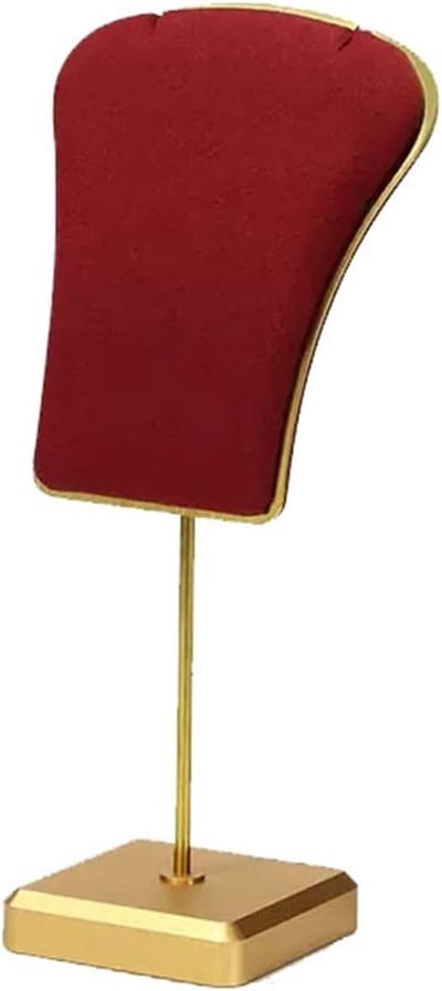 Sieradenstandaard - Kettinghouder - Sieraden Tonen - Uniek Microfiber Ontwerp - Compact Formaat - Rood