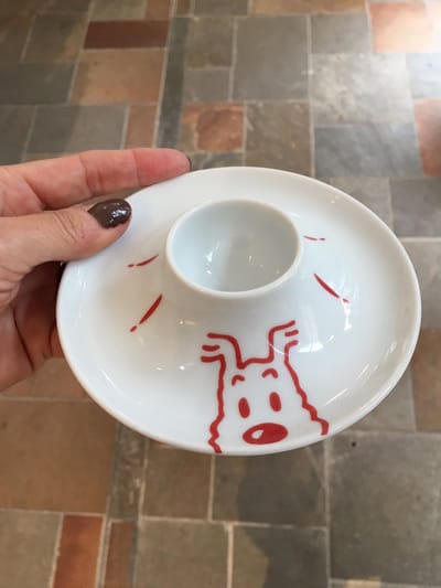 Tintinimaginatio - Moulinsart - Kuifje servies - Eierdop - 13 x 3 cm
