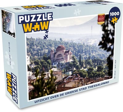 Puzzel Uitzicht over de Griekse stad Thessaloniki - Legpuzzel - Puzzel 1000 stukjes volwassenen