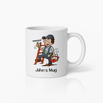 Gepersonaliseerde John's Mok 330ml – Leuke Cartoon Ramenwasser Keramische Koffiebeker