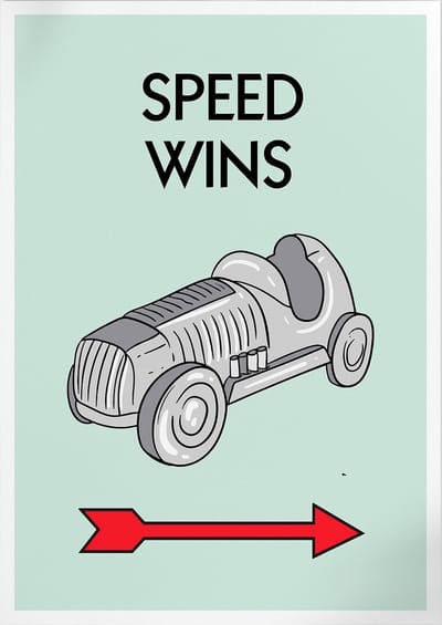 Speed Wins (Monopoly) | Poster | A3: 30 x 40 cm
