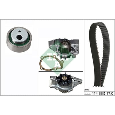 Schaeffler Ina Waterpomp + distributieriem set INA 530 0258 31