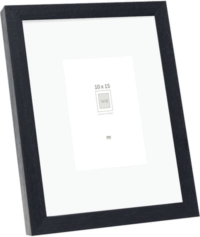 Deknudt Frames Fotolijst - zwart met passe-partout - 7x10 / 10x15 cm