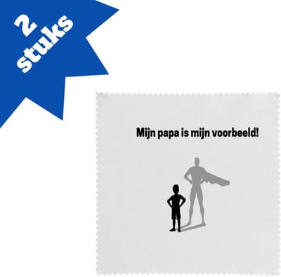 Akyol - mijn papa is mijn voorbeeld brillendoekjes - Vader - goede voorbeeld papa - vader cadeautjes - vaderdag - verjaardag - geschenk - kado - vader artikelen - 17,8 bij 17,8 cm - 2 stuks