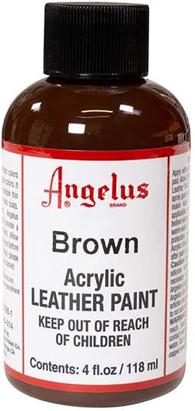 Angelus Leather Acrylic Paint - textielverf voor leren stoffen - acrylbasis - Brown - 118ml