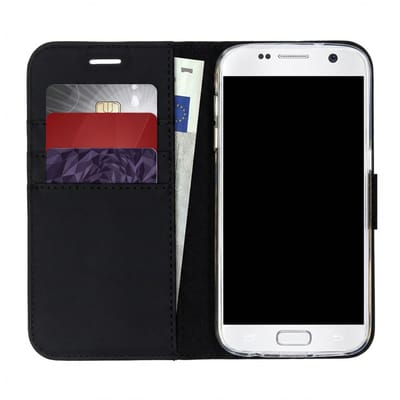 Accezz Hoesje - Geschikt voor Samsung Galaxy S7 - Wallet Softcase Bookcase - Zwart
