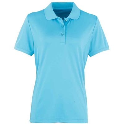 Premier Dames/Dames Coolchecker Poloshirt (Turquoise)