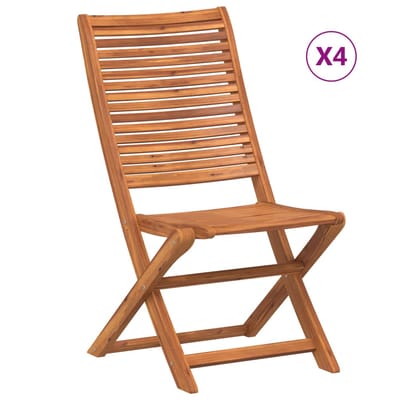 vidaXL - Klapstoelen - 4 - stuks - van - massief - acaciahout