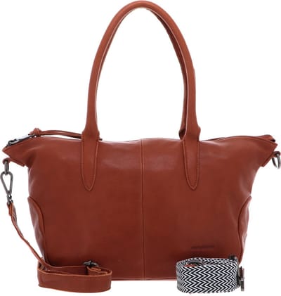 FREDsBRUDER Leren Schoudertas Jeren Duffel Bag Burned Paprika Bruine