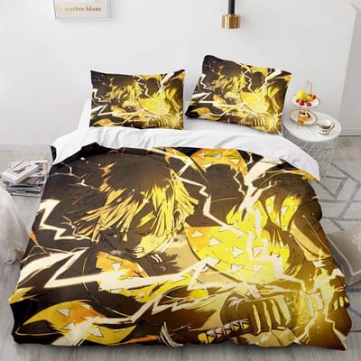Demon Slayer Beddengoed Set Eenpersoons Twin Volledig Queen King Size Anime Kawaii Bedset Aldult Kind Slaapkamer Dekbedovertrek Sets 3D 70x133cm 2pcs