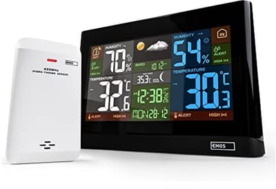 Draadloos Weerstation met Kleurendisplay - Binnen en Buiten Weersvoorspelling en Monitoring