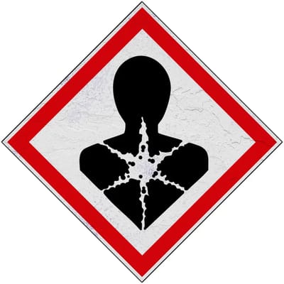 GHS08 gezondheidsgevaar bord | Forex Re materiaal | 10 x 10 cm