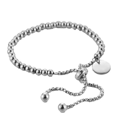 WeLoveSilver - chirurgisch stalen armband - zilverkleurig - bolletjesontwerp