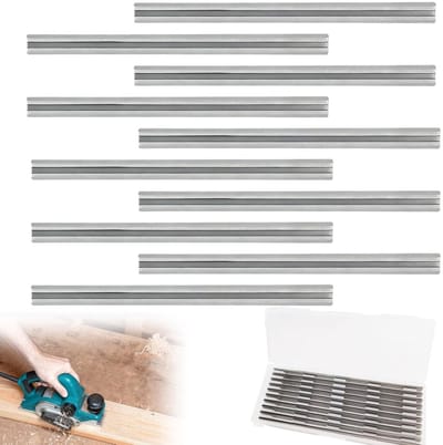 Set van 10 Mesjes voor Handfrezen - Stabiele Snede, Geschikt voor Houtbewerking en Precisiewerk (82 x 5.5 x 1.2 mm)