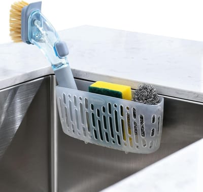 Sponshouder Gootsteen - Keuken Organizer - Keuken Ordenen - 3 Sterke Zuignappen - 207 cm - Transparant