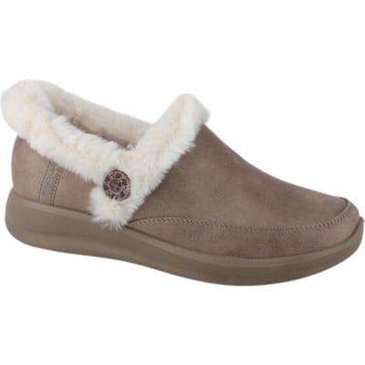 Skechers Cozy Escape Textiel Dames Taupe Pantoffels