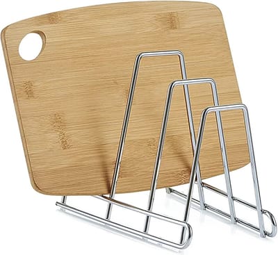 Zeller, bord/bordstandaard, verchroomd, metaal, 14 x 22,8 x 18 cm