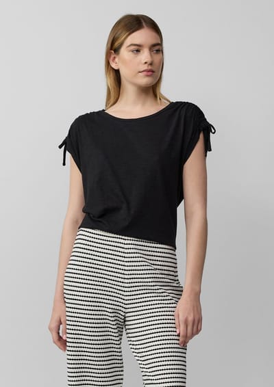 s.Oliver - female - T-shirt met vlamgarenstructuur en rimpels