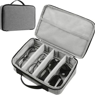 Zonnebril Organizer 6/8 Sleuven Draagbaar voor Dames en Heren - Opbergdoos Brillenhouder Organizer op Reis