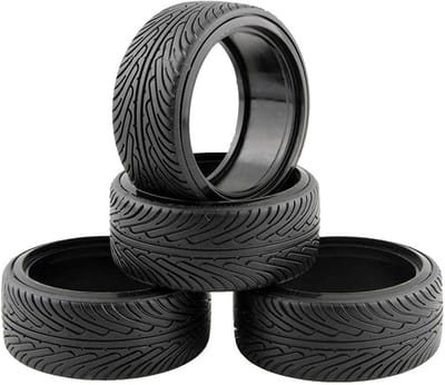 RC Drift Banden - Kunststof Banden - Drift Auto - Hoge Grip - 63mm Diameter - Zwart