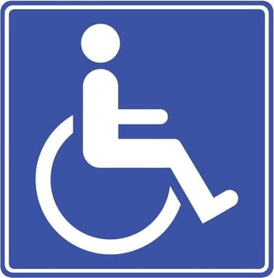 CHPN - Rolstoelsticker - Gehandicapten Sticker - Minder valide sticker - Autosticker - 12/12CM - Veiligheidssticker - Universeel - Parkeersticker