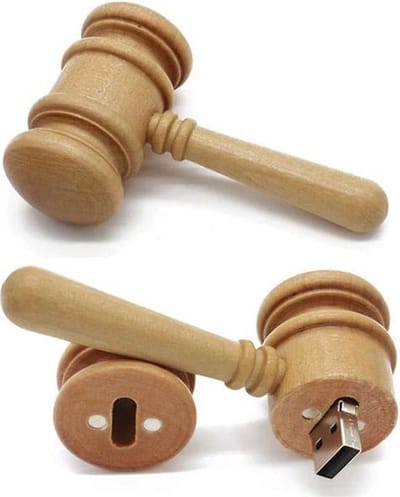 128GB 3.0 Rechter hamer usb stick – rechtbank voorzittershamer rechtbank advocaat