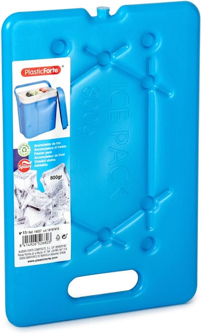 Plasticforte Platte dunne Koelelementen 800 gram - 30 x 20 x 1.5 cm - blauw - Voor koelbox en koeltas