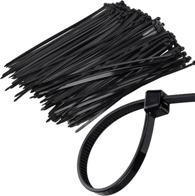1000 Stuks 300mm x 4.8mm Kabelbinders - Zwarte Nylon Zipper Ties voor Kabelbeheer, Heavy Duty en Zelfvergrendelend, Geschikt voor Thuis en Kantoor