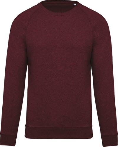 Kariban Heren Organische Raglan Sweatshirt (Wijn Heide)