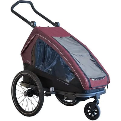 XLC Mono T Fietskar 3-in-1 – Kinderfietskar, Buggy & Jogger – 1 Kind – Burgundy/Lilac – Incl. Buggywiel