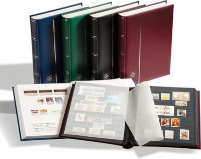 Luxe insteekalbum postzegels Comfort W 32 witte bladzijden - zwarte kaft