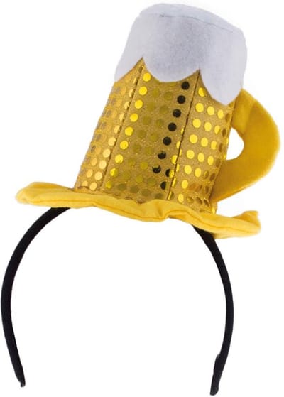Funny Fashion Verkleed diadeem met oktoberfest bierglas - volwassenen - Carnaval/Foute party