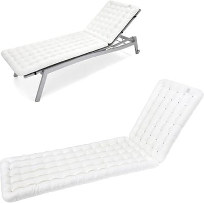 Zonligbed Kussen 200 x 60 cm - Comfortabel Tuinkussen, 8 cm Dikke - Wasbaar tot 95 °C, Weerbestendig, Orthopedisch