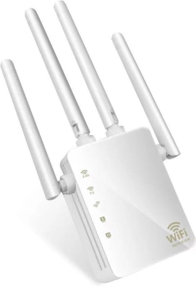 DrPhone WR4 Pro - Wifi Versterker - Range Extender - 5GHZ + 2.4GHZ Dual Band Repeater - Router - 4 Antenne - Wit