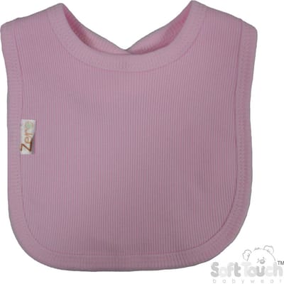 Soft Touch slabbetje Met Fijne Rib Unisex 100% Katoen Kleur Roze Maat 35 x 20 Cm OEKO-TEX STANDARD 100