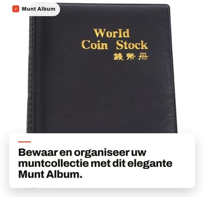 Dailygoods- Muntalbum - 120 Zakken - 10 Pagina's - Munten Verzamelen - Transparant - Grote Capaciteit - Eenvoudig Design - Muntenhouder