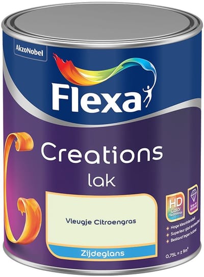 Flexa - Creations Lak Zijdeglans - Vleugje Citroengras - Mengverf - 750 Ml