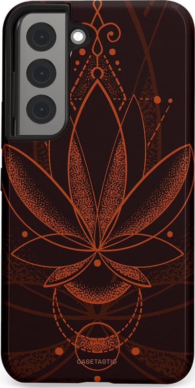Casetastic Hoesje Geschikt voor Samsung S22 - Stijlvolle Beschermende Duo-layer Case - Lotus Groei