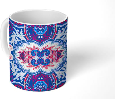 Mok - Koffiemok - Patronen - Bloem - Natuur - Mokken - 350 ML - Beker - Koffiemokken - Theemok